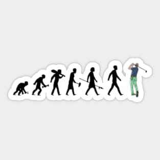 Evolution of Golfer Sticker